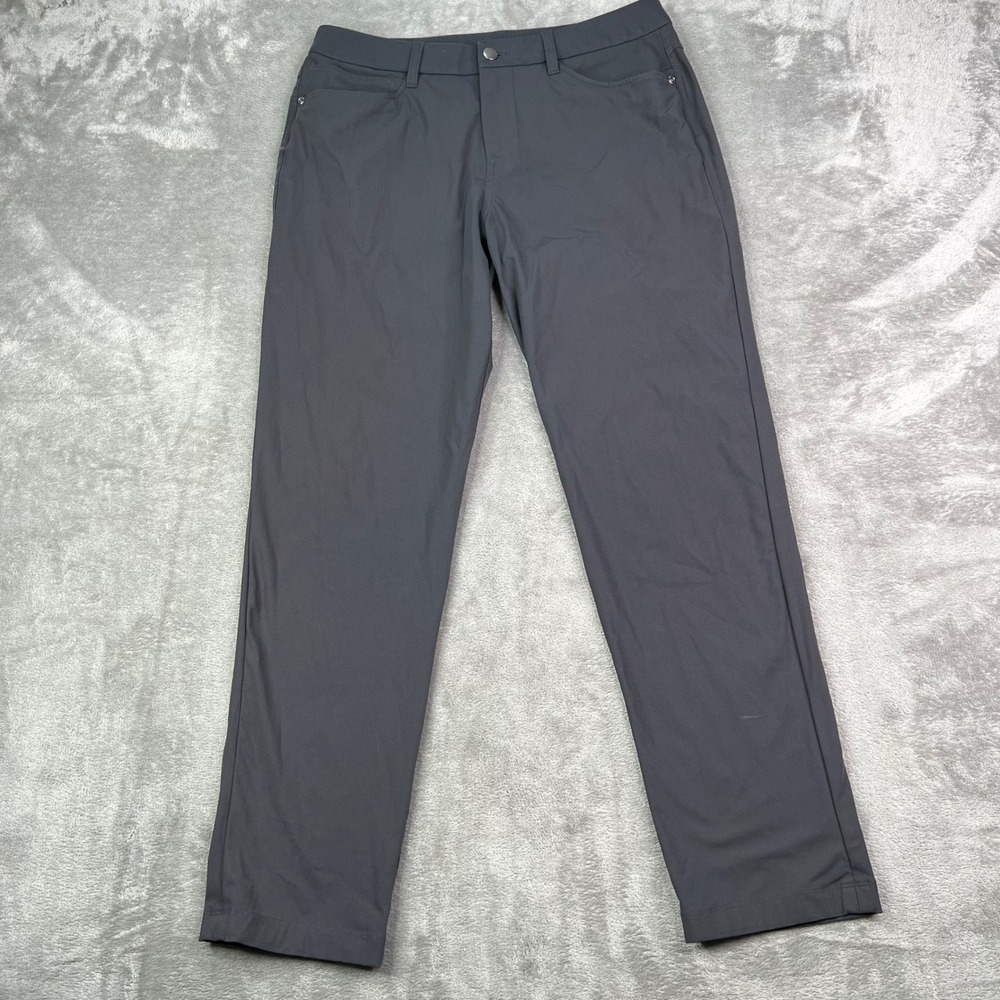 Lululemon ABC Classic Fit Pant Mens 31 Charcoal Grey Solid Warpstreme Technical‎